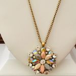 J.Crew  Multi Colored Rhinestone Pendant Necklace Photo 1