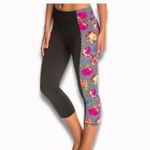 Betsey Johnson  Capri Leggings Polka Dot Floral Performance Yoga Pants Size XS Photo 8