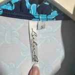 LuLu B Top Women S Blue Woven Print Tank Ruffle Collar Golf Preppy Country Club Photo 3