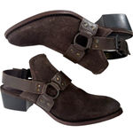 Splendid Women's Conrad Suede Harness Slingback Mule Booties Brown Size 9.5 Photo 1