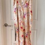 Paige  Floral Jumpsuit Size 8 Color Cream Pink Photo 0
