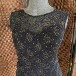 Size M//Vintage 90s Silver and Gold Glitter Dress Black Photo 1