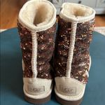 UGG  Classic Short Sparkles Sequin Boots Copper  Size 5 Photo 3