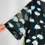 DKNY Floral Print V-Neck Elbow Sleeve L Photo 7