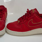 Nike AF1 '07 Low Red Gold Sneakers Women's Sz 9 A02132-602 Trainers Photo 0