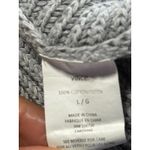 Vince  Women's Gray Cotton‎ Ribbed Knit Raglan Long Sleeve Sweater Large Photo 12