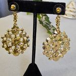 Statement Earrings Turquoise and Royal Blue Crystal Stones Photo 4