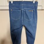 Luxe  Denim Cropped Jeans with Lattice Detail Photo 5