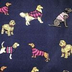 Simply Southern Dog Print Tunic Size S Navy Blue Pink Top Smocked Long Sleeve Photo 1