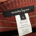 Nanette Lepore  Striped 100% Cotton Knit Ruffled Belted Mini Dress Size M Photo 5