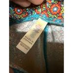 LuLaRoe Blue Orange Floral Daisies Leggings TC Artsy Colorful Art To Wear Soft Photo 4