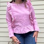 Western Range | Ruffle western cotton/linen long sleeve Pink Size L Photo 0