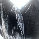 Amanda Smith Women’s Black Velvet Silk Blend Belted Shirt Jacket Dark Academia Photo 8