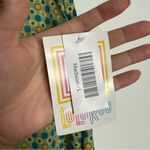 LuLaRoe NWT Madison Skirt Teal Green Yellow Gold Dot w/ Pockets Stretch Large Photo 3