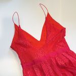 Free People Matchpoint midi dress watermelon slit thin strap v neck scoop back Photo 7