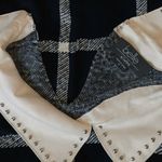 Black and White Collared Sweater Shirt Belle by Belldini Size Small. Photo 3