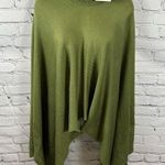 Wonderly Women’s Pointelle Knit Topper Poncho Mock Neck Olive Green One Size NWT Photo 0