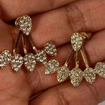 Crystal Chandelier Drop Earrings Gold Photo 2