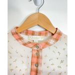 Suzanne Betro Weekend Blouse Cottagecore Vintage Style Size Medium Plaid Photo 5