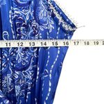 Poupette St. Barth Jena Jumpsuit Small Blue Floral Batik Satin Tropical Boho NEW Photo 8