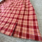 Brandy Melville  Mini Skirt Plaid Red Orange Casual‎ Party Size XS-S Stretch Photo 1
