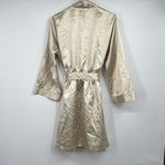 VTG Gold Colored Kimono Style Bridal Robe M Sexy Loungewear Pockets Size M Photo 3