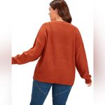 BloomChic Rust Orange Pearl Embellished Sweater Size 10 Feminine Knit Top in EUC Photo 12