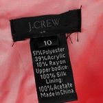 J.Crew  10 Pink combo Tweed Silk Dress Career Cocktail Expose Zip work silk blend Photo 5