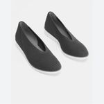 Eileen Fisher  The Heaven Stretch Wedge Slip-On Shoes Flats Graphite Weaved 9.5 Photo 3