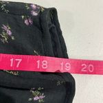 American Eagle  SZ Large Ditsy Black Floral Dress Purple Ruffle Bell Sleeves Boho Photo 7