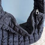 Quilted Puffer Black Shoulder Hobo Bag Photo 3