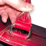 wilson's leather  Womens Satchel Tote Bag Handbag Purse Red Leather Large Photo 14