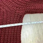 Ruby Moon  Maroon Knit Criss Cross Front Sweater Size Medium Photo 6