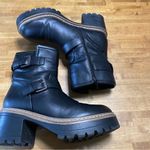 Esprit  Black Moto Boots with Buckle Detail Photo 3