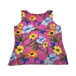 Joseph A  Qu'est-ce Que C'est Silk‎ Blend Floral Sleeveless Pink Blouse Large Photo 2