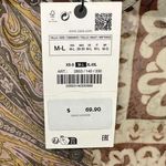 ZARA NWT  Blouse Floral Paisley Sheer Top Size M-L Photo 5