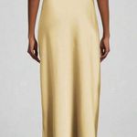 SheIn  Gold Midi Slip Skirt with Slit for Cocktail.NWOT Photo 4