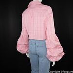 NWT Petersyn Silvia Long Sleeve‎ Cotton Cropped Top w/ Bell Sleeves, Cheshire Pink Photo 9