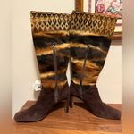 St. John Brown and Tan Heeled Boots Photo 3