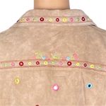 Chico's CHICO’s 100% Suede Leather jacket w/colorful embellishments. Size “3”=XL/16.VGUC Photo 6