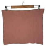 EXPRESS New  Top Womens XL Pink Strapless Knit Ribbed Cami Classic Dressy Cropped Photo 0