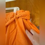 Soft Surroundings  Summer Breeze Rayon Linen Belted Shorts Nectarine Orange 3X Photo 3
