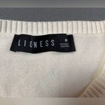LIONESS Kourt Sleeveless Knit Vest Cream Color Button up, Size Medium New Photo 2
