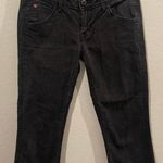 Hudson Cropped Pockets Distressed Black Jeans Photo 0
