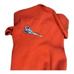 Carole Little Wrap Coat Red Wool Belted Shawl Collar Pockets Minimalist Medium Photo 4