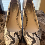 Alfani  Black and White Snakeskin Heels Photo 0