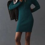 Pilcro  Anthropologie Green Quarter Zip Sweater Dress Small S New NWT RARE HTF Photo 1