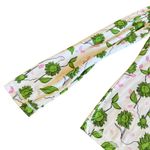 Stine Goya Juno Long Sleeve Stretch Shirt Green Sunflower Print Size Medium White Photo 2