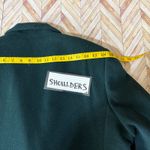 Vtg Wool Cashmere Blend Blazer Dark Green Women 16 Pea Coat Single Breasted Photo 14