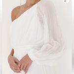 Lulus White One Shoulder Pleated M Midi Dress Long Sleeve Grecian Goddess
Style Photo 3